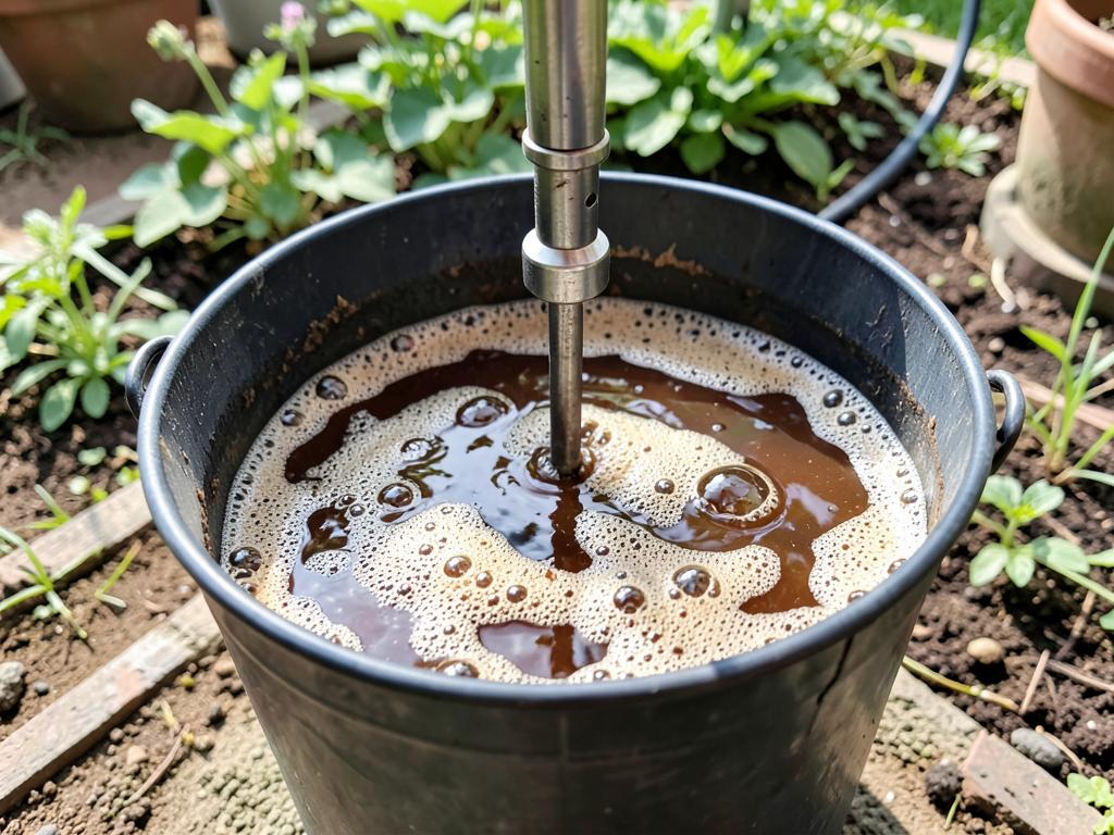 Té de compost aireado: abono orgánico casero