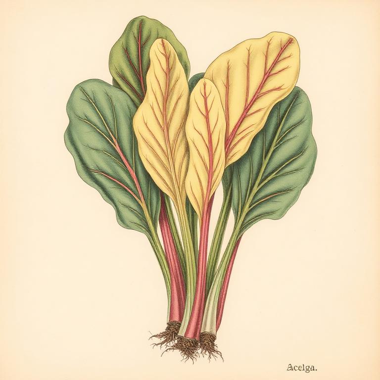 Ilustración botánica de Acelga
