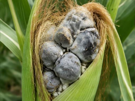 Fotografía real de Carbón del maíz (huitlacoche)