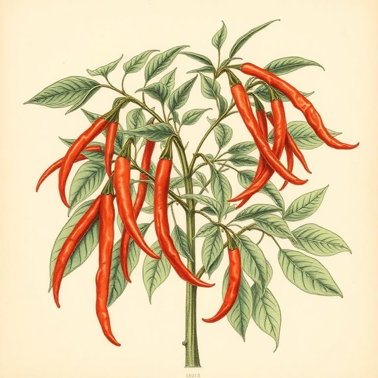 Ilustración botánica de Cayena