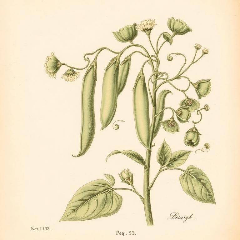 Ilustración botánica de Chícharo