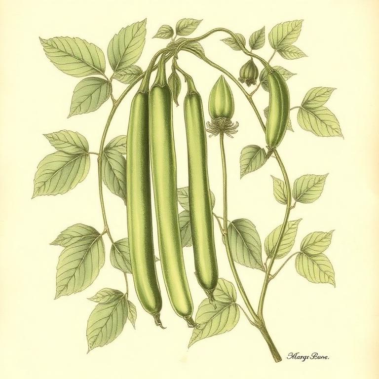 Ilustración botánica de Ejote