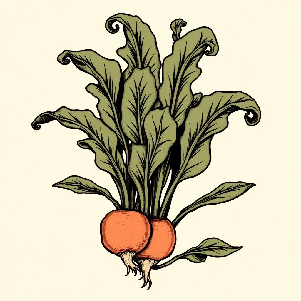Ilustración botánica de Endibia