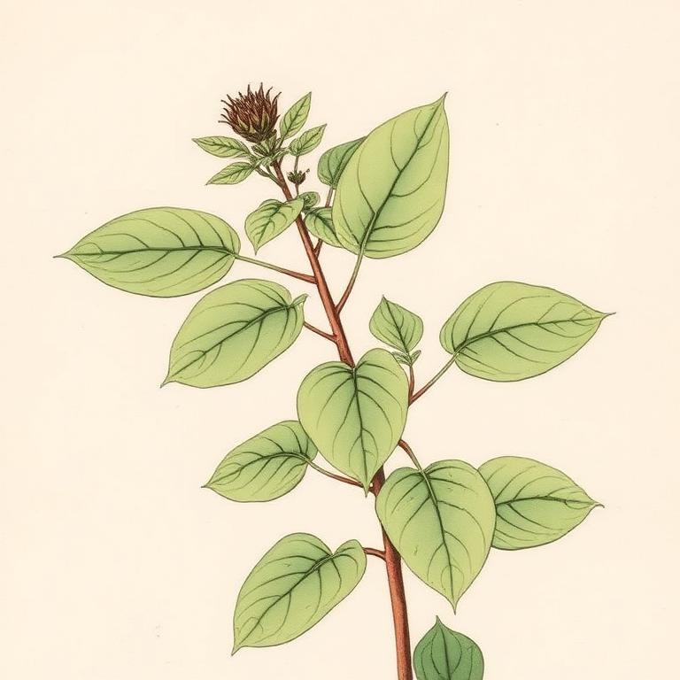 Ilustración botánica de Estevia