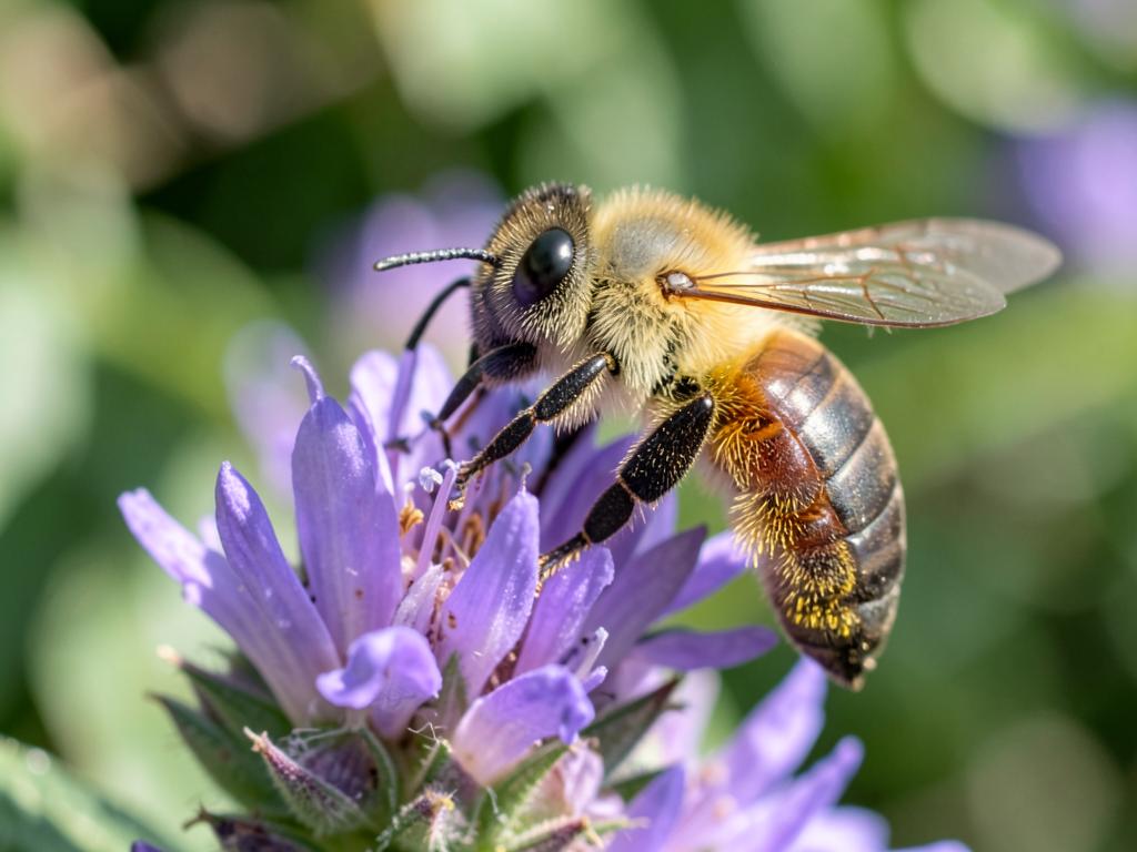 Abeja melífera (Apis mellifera), insecto benéfico