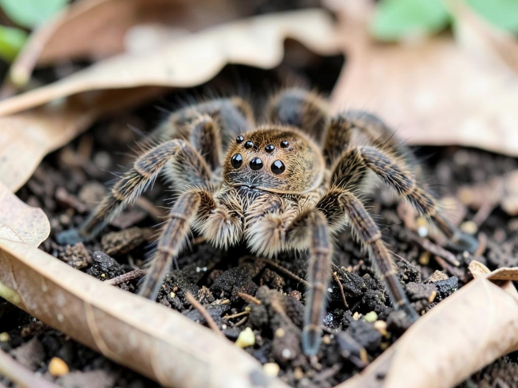 Araña lobo (Lycosidae), insecto benéfico
