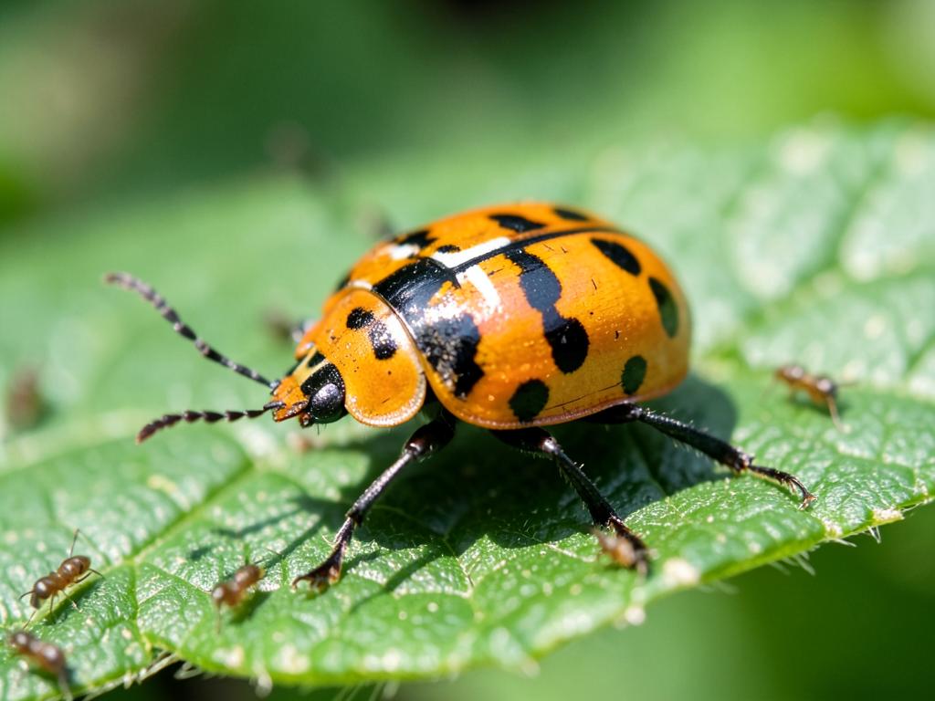 Catarina convergente (Hippodamia convergens), insecto benéfico