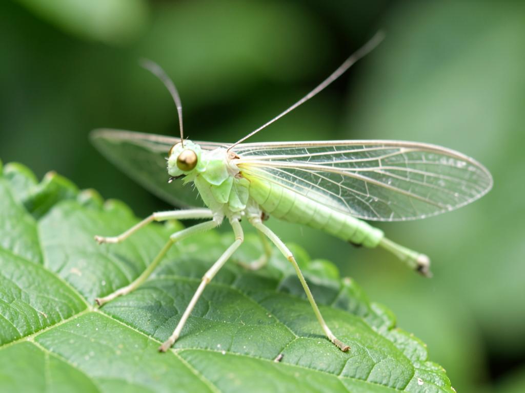 Crisopa verde (Chrysoperla carnea), insecto benéfico