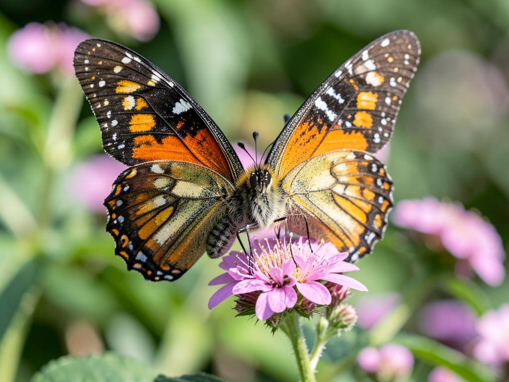 Mariposa monarca (Danaus plexippus), insecto benéfico