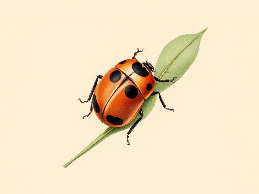 Ilustración de Mariquita para identificarlo en el huerto