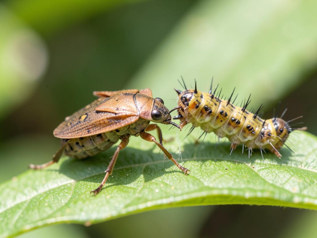 Chinche soldado (Podisus maculiventris), insecto benéfico