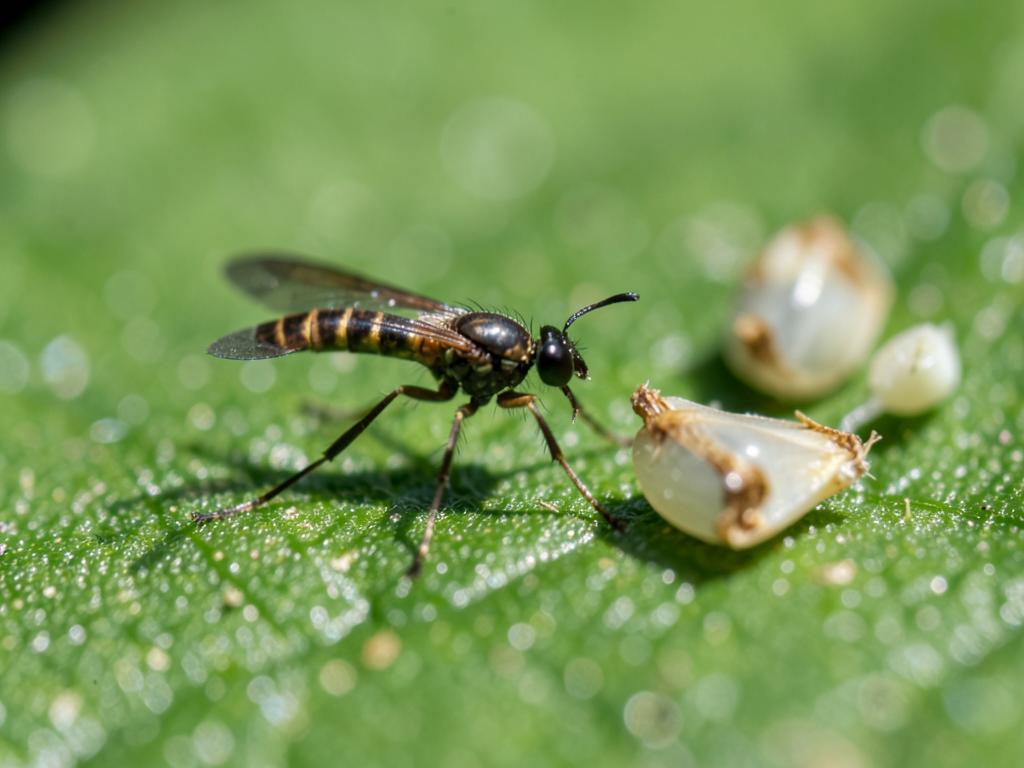 Avispa Trichogramma (Trichogramma spp.), insecto benéfico