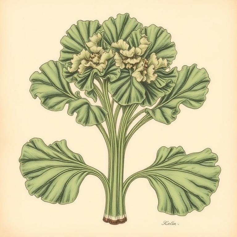 Ilustración botánica de Kale