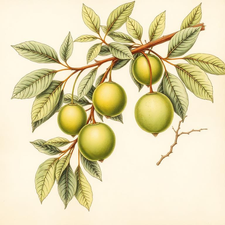 Ilustración botánica de Lima persa