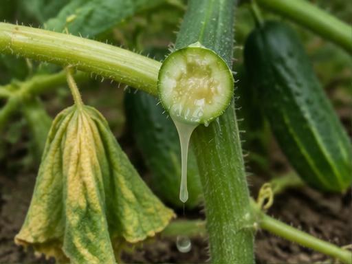 Fotografía real de Marchitez bacteriana del pepino