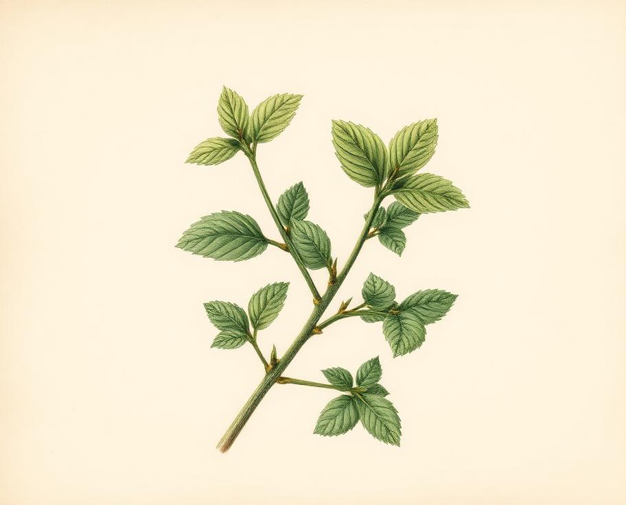 Ilustración botánica de Menta