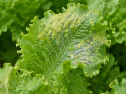 Fotografía real de Mildiu de la lechuga (Bremia)