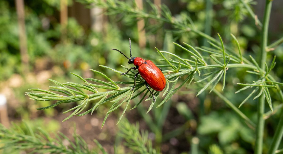 Criocero del espárrago: plaga del huerto