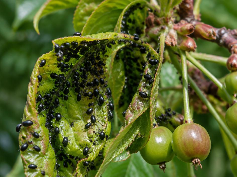 Fotografía realista de Pulgón negro del cerezo