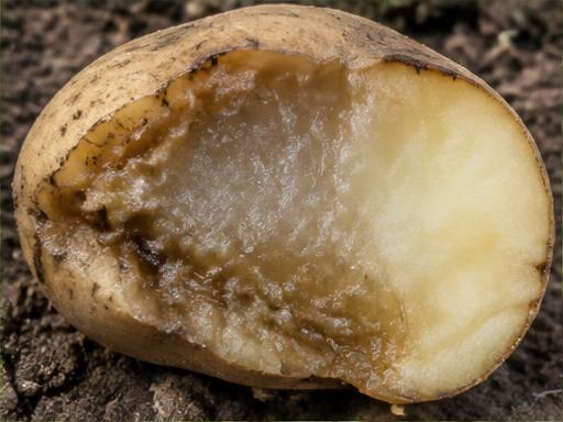 Fotografía real de Pudrición blanda bacteriana (Pectobacterium)