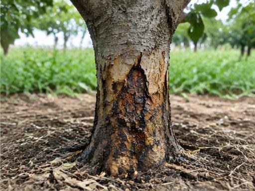 Fotografía real de Pudrición del cuello (Phytophthora)