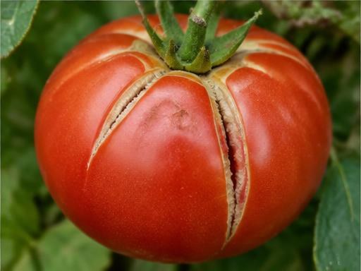 Fotografía real de Rajado del fruto