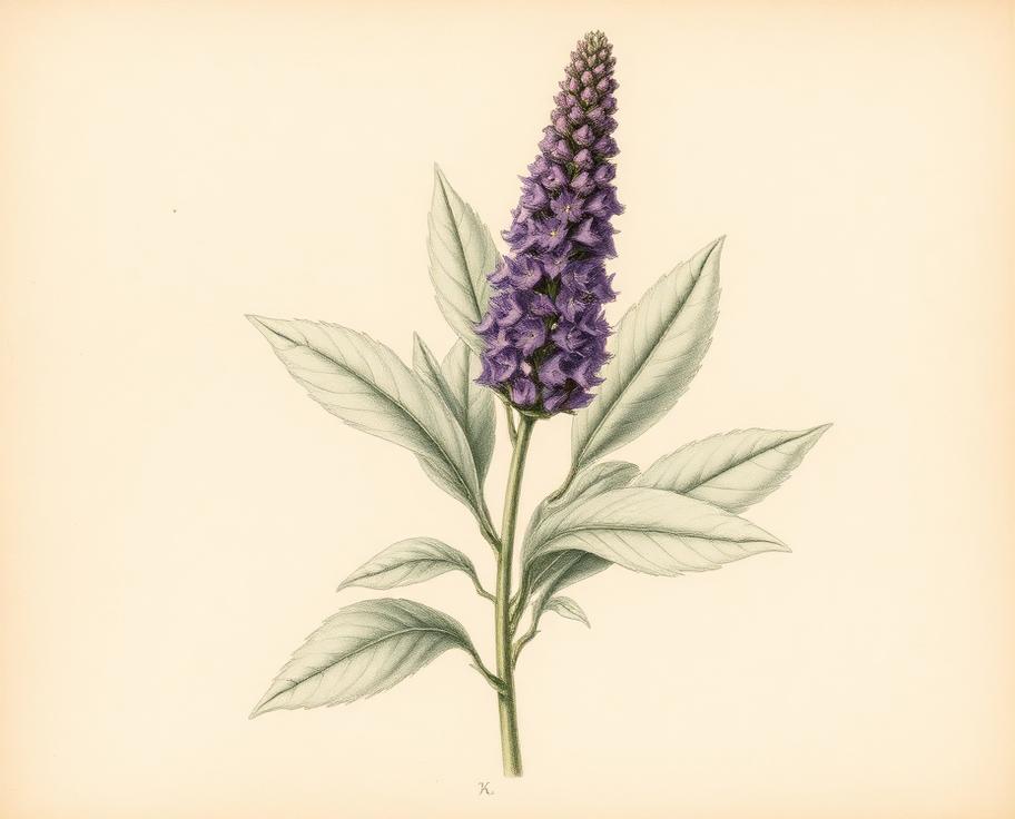 Ilustración botánica de Salvia