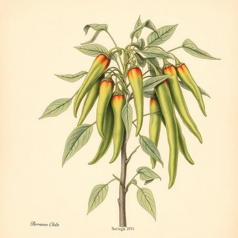 Ilustración botánica de Serrano