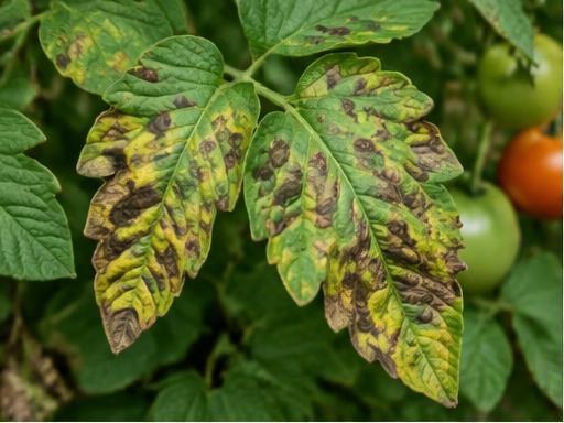 Fotografía real de Tizón temprano (Alternaria)