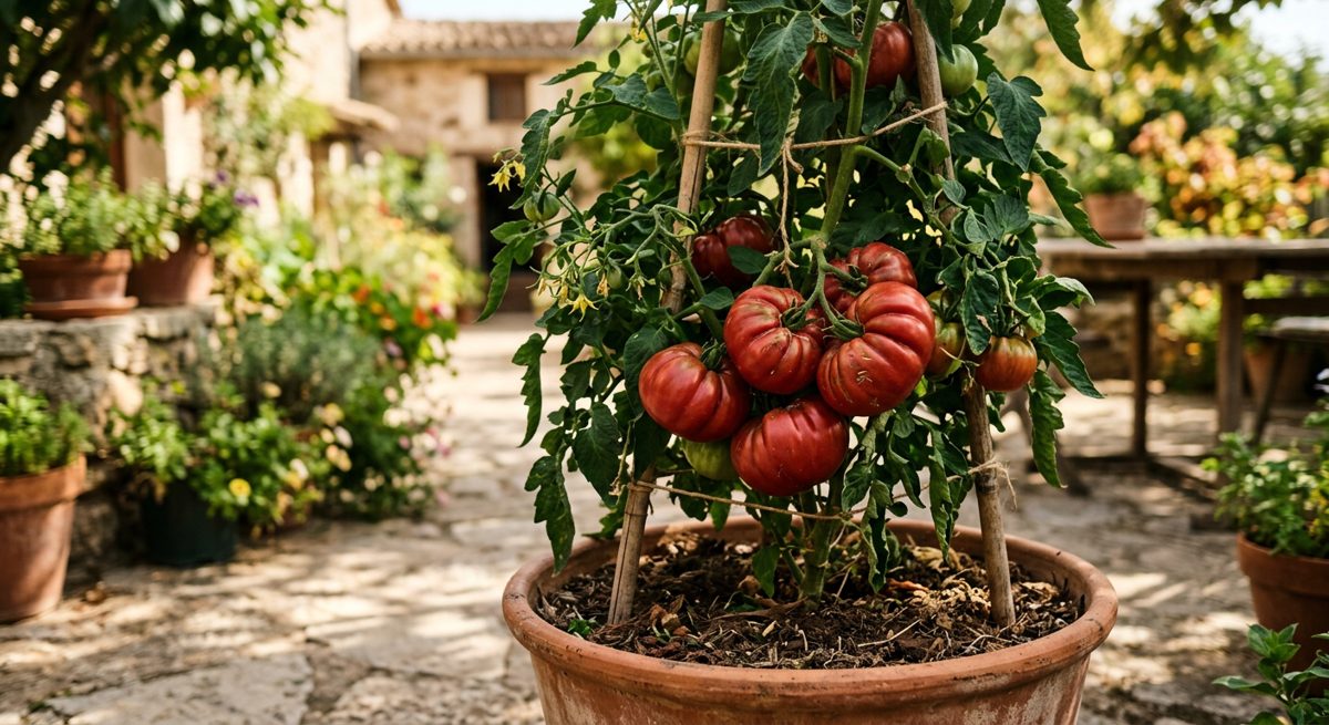 Ilustración botánica de Tomate Beefsteak