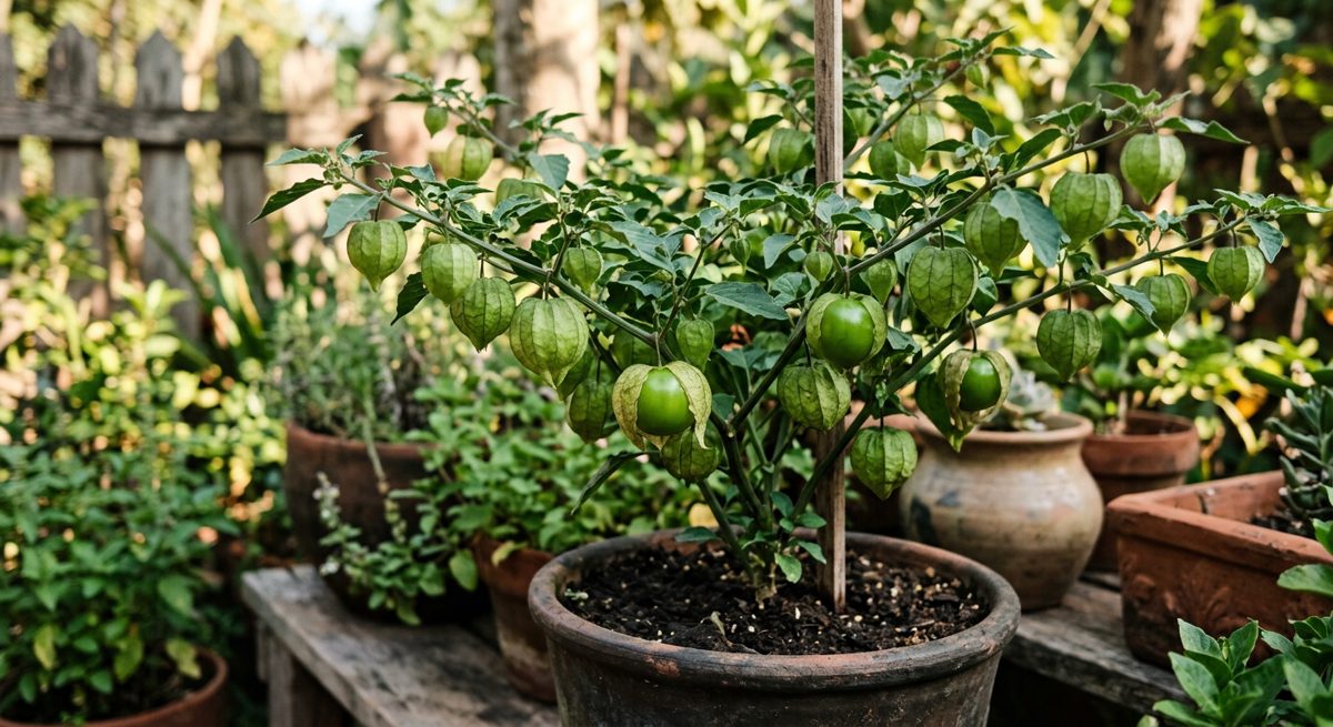 Ilustración botánica de Tomate Verde