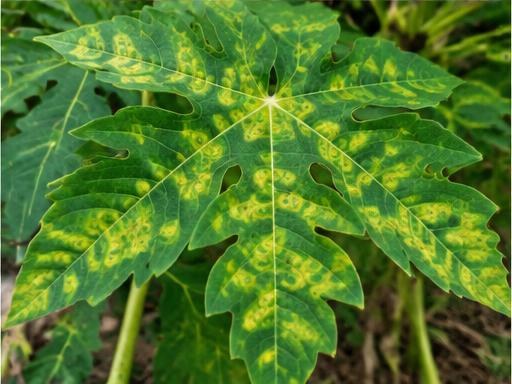 Fotografía real de Virus de la mancha anular